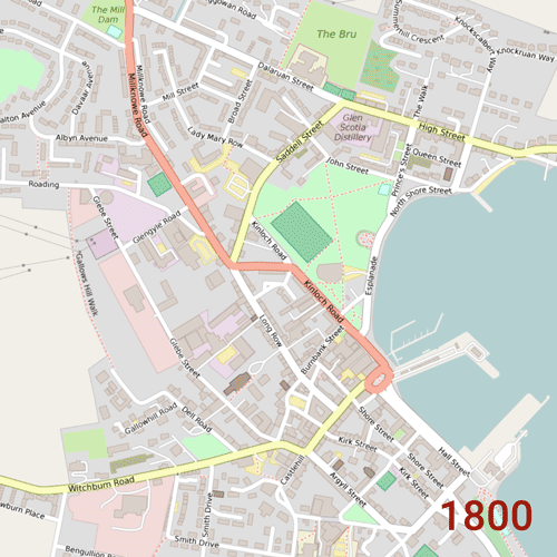 Distilleries in Campbeltown from 1800 to 2020