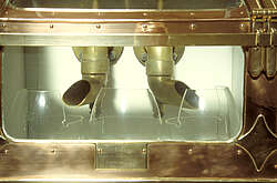 Changeover in the Spirit Safe at Glenfarclas Changeover in the Spirit Safe at Glenfarclas