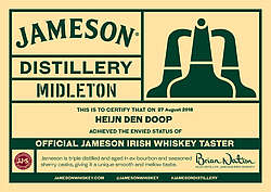 Jameson Certification triple distilled