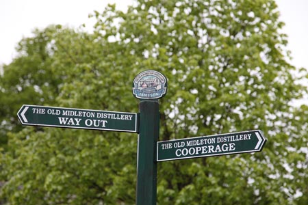 Signpost at the Old Midleton distillery